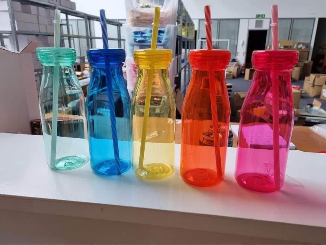 Milk Bottle with a Straw - Clearance