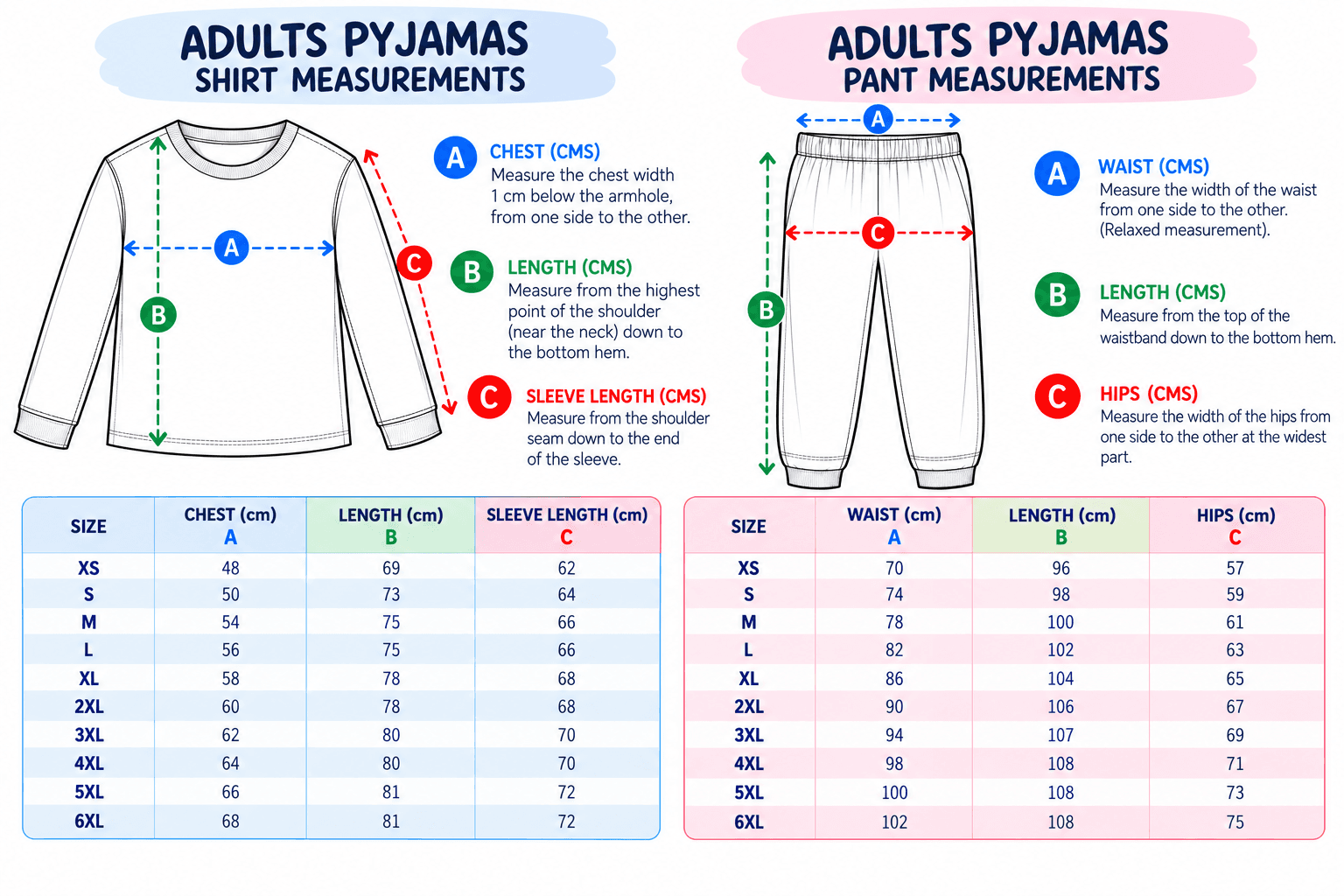 Red Cotton Pjs - Adults - 2