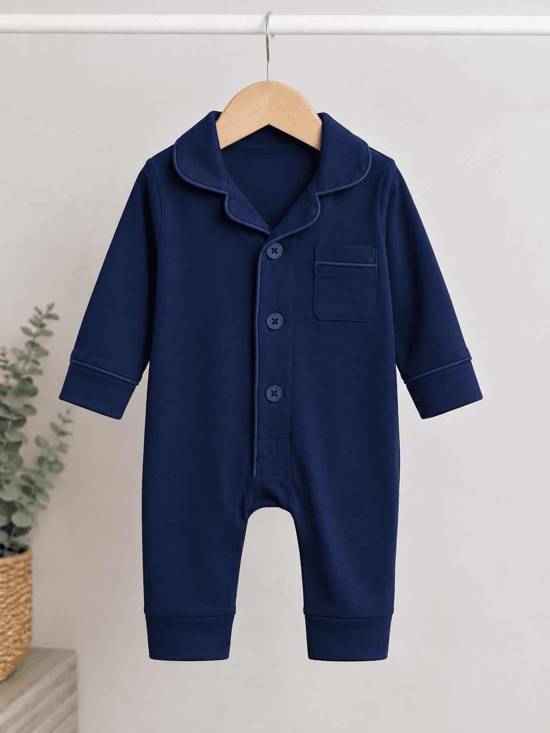 Navy Collar Rompers – Kids