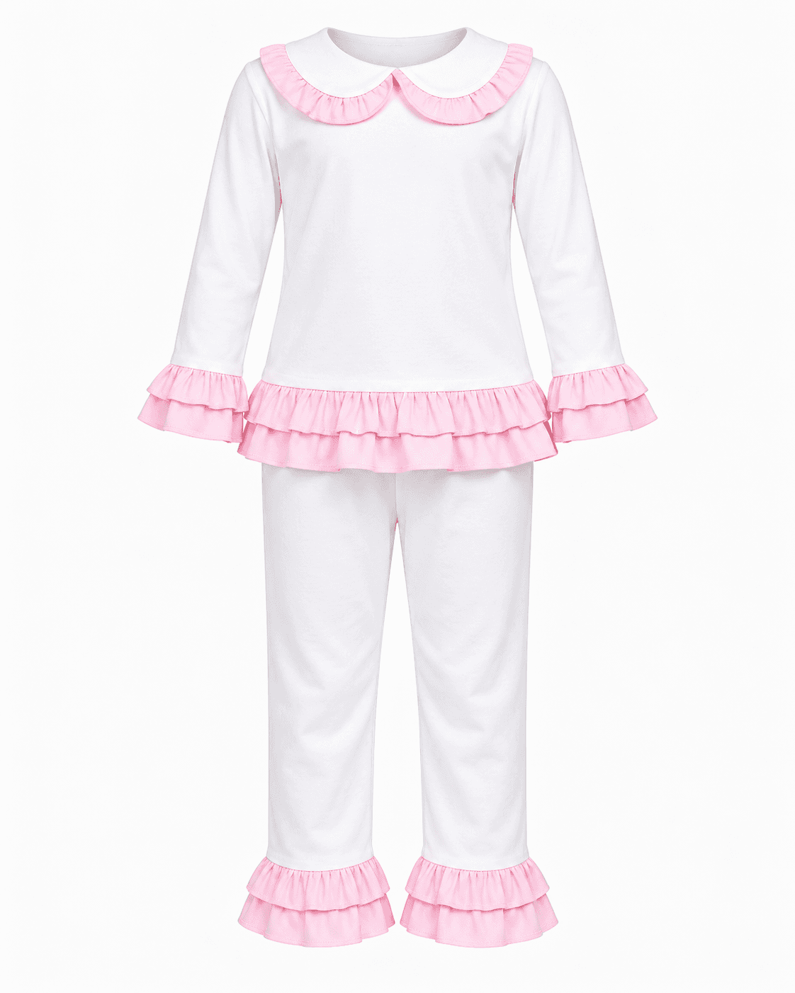 Pink Frill Cotton PJs