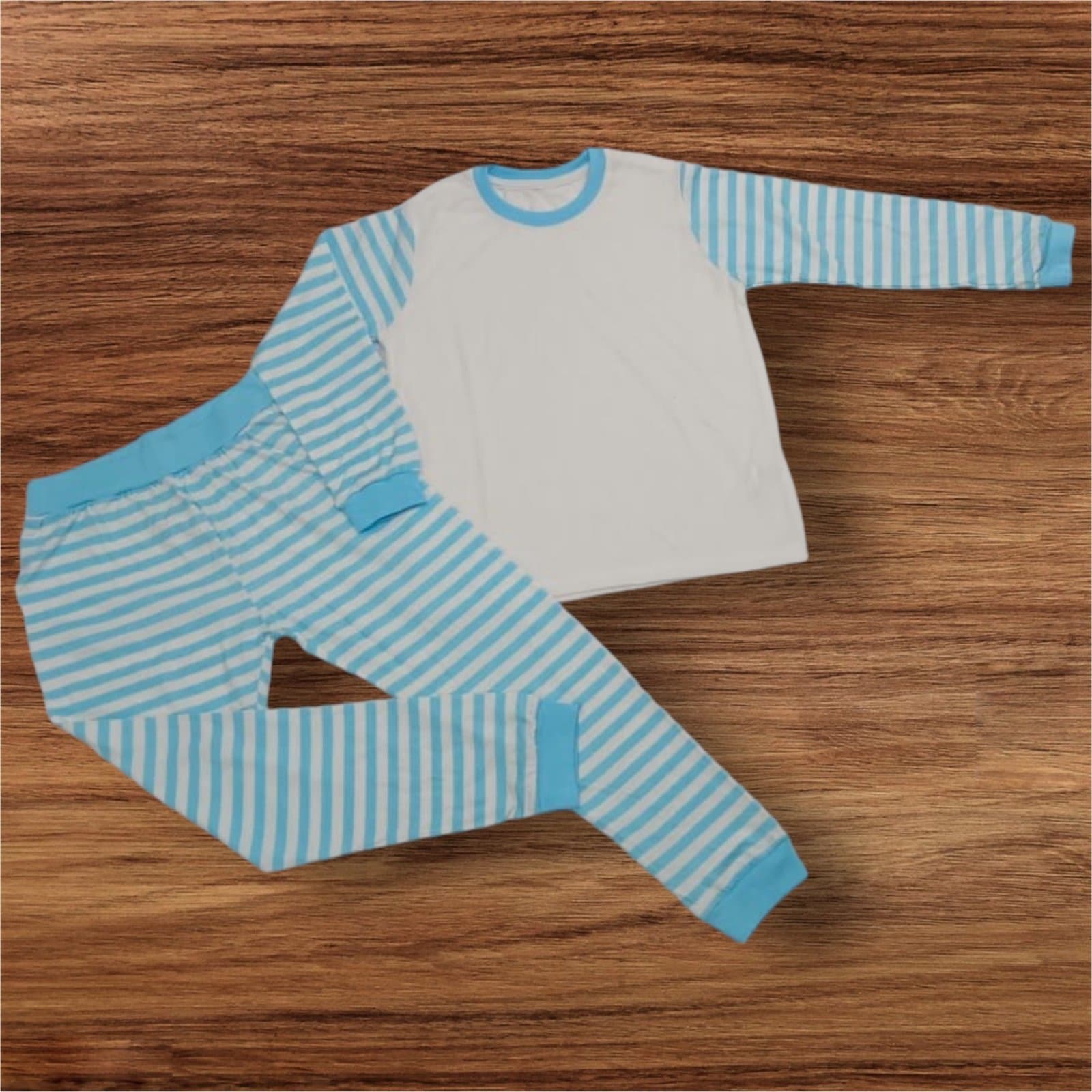 Baby Blue Stripes PJs – Adults