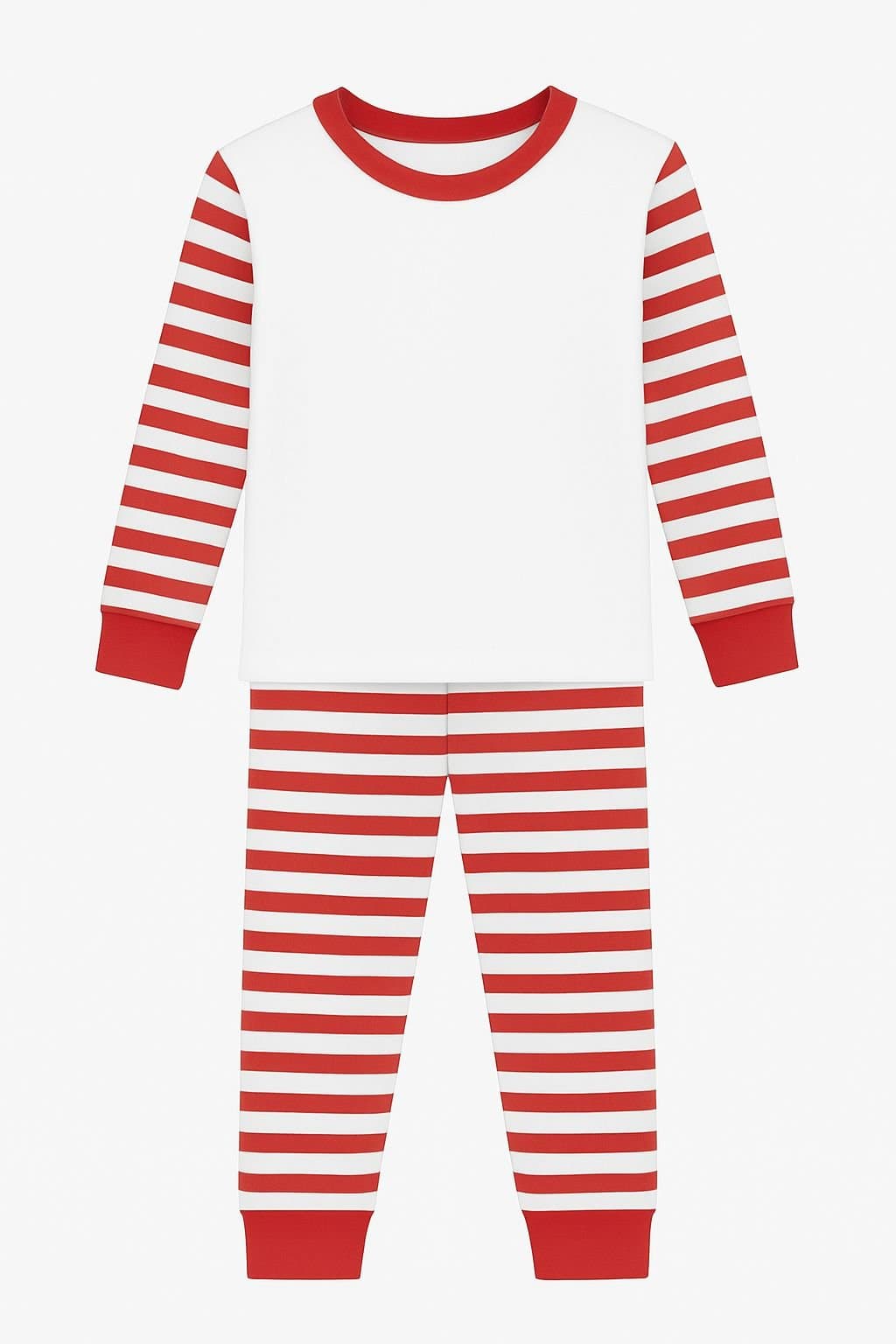 Red Stripes Sublimation PJs – Kids