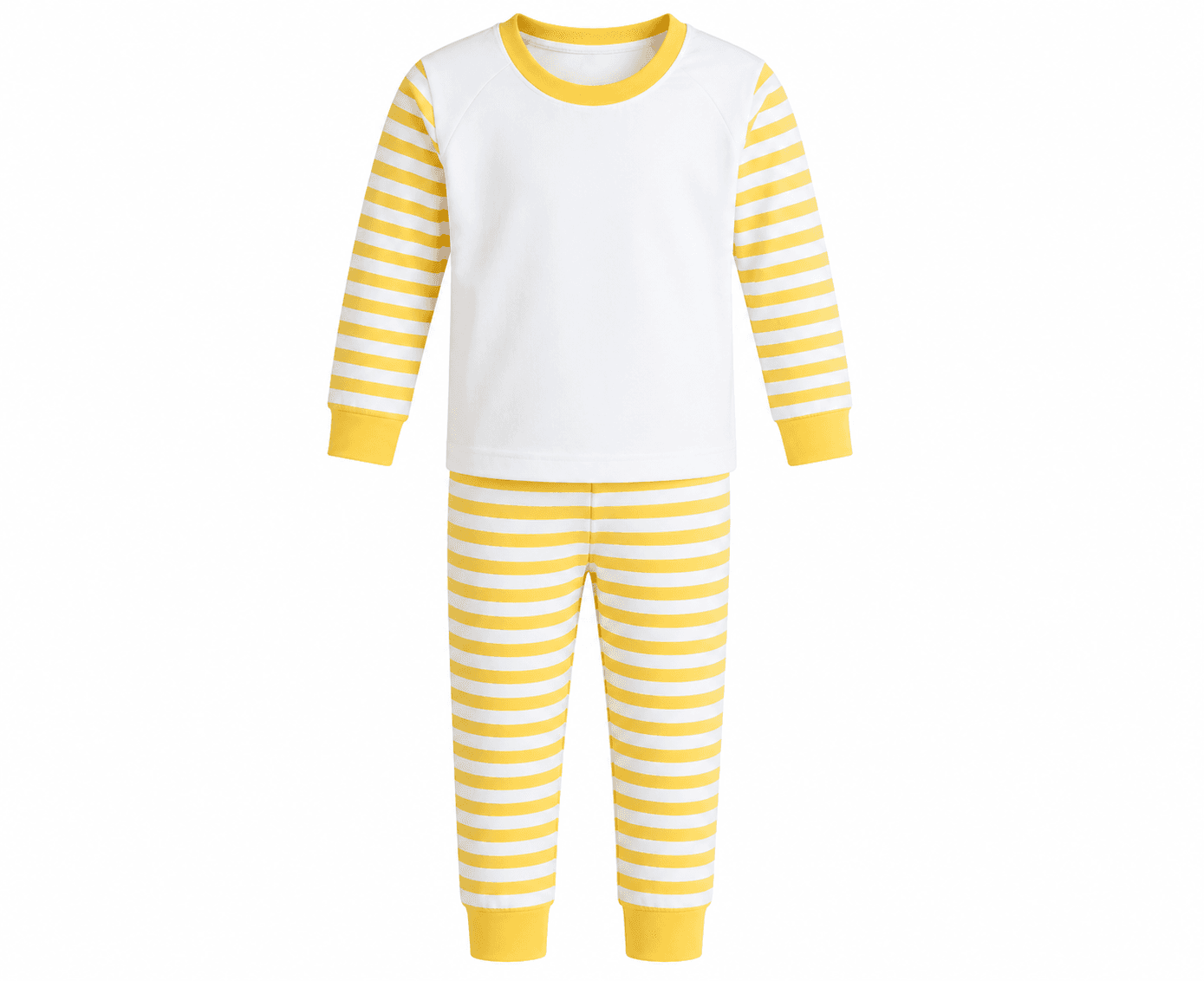 Yellow Stripes Cotton PJs – Kids