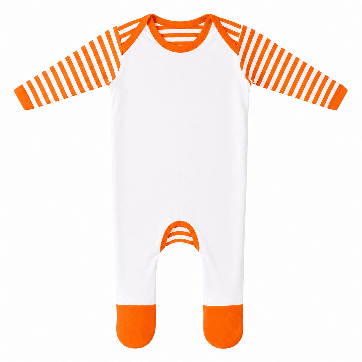Sublimation Baby Romper – Orange Stripes