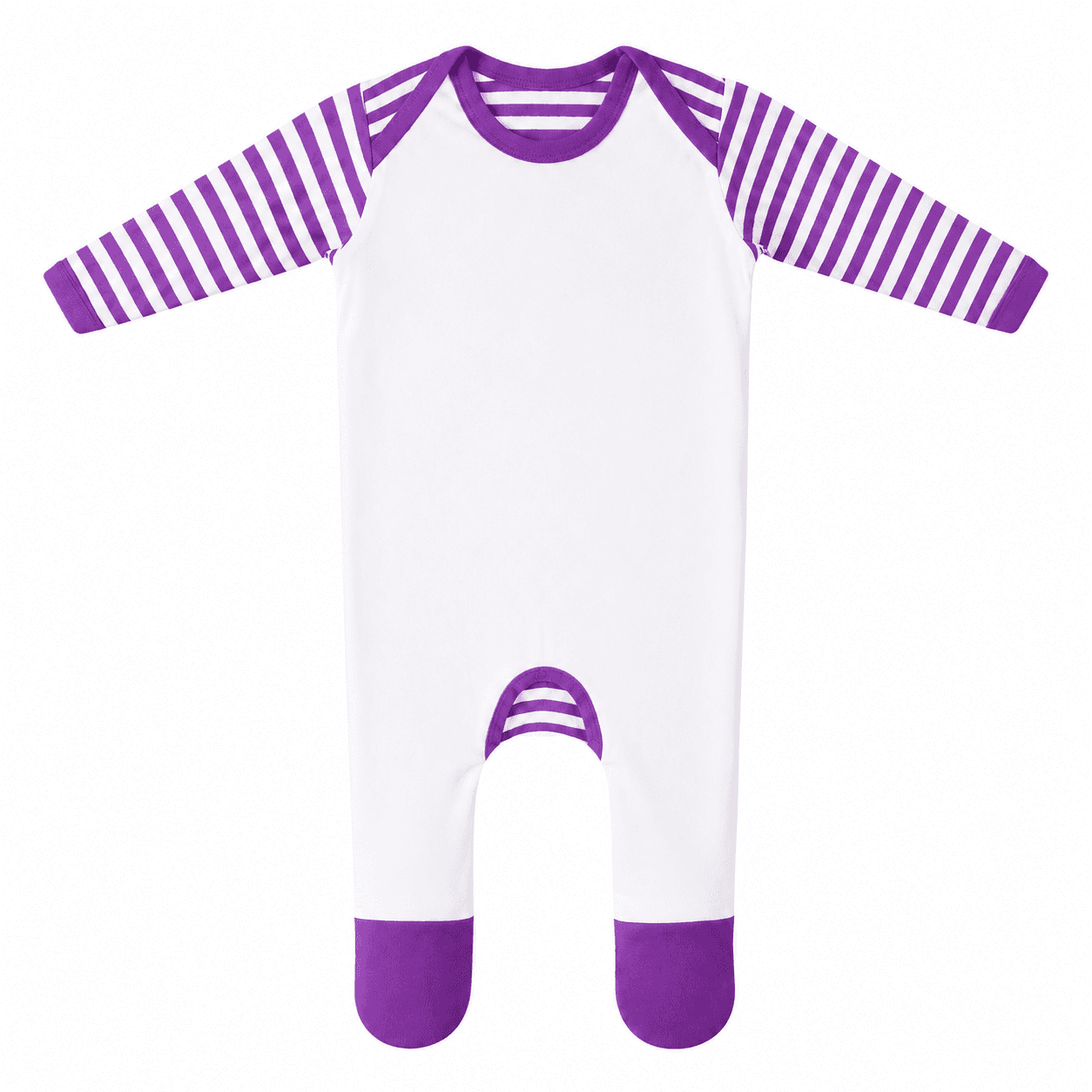Sublimation Baby Romper – Purple Stripes