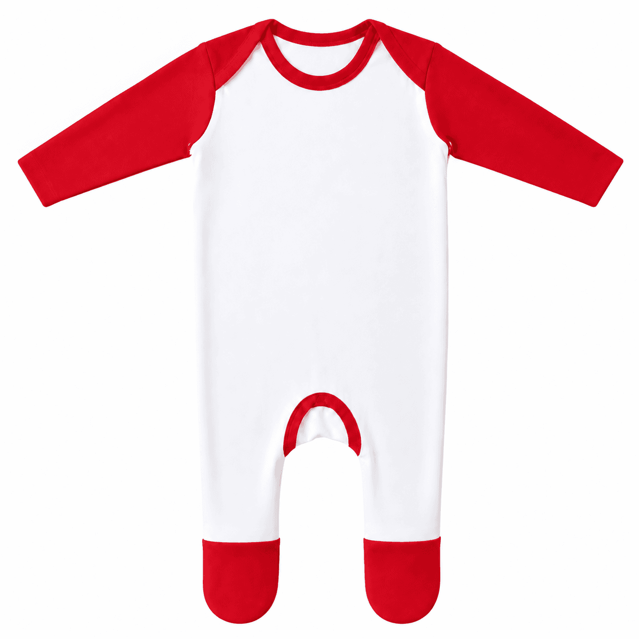 Cotton Baby Romper – Red Block