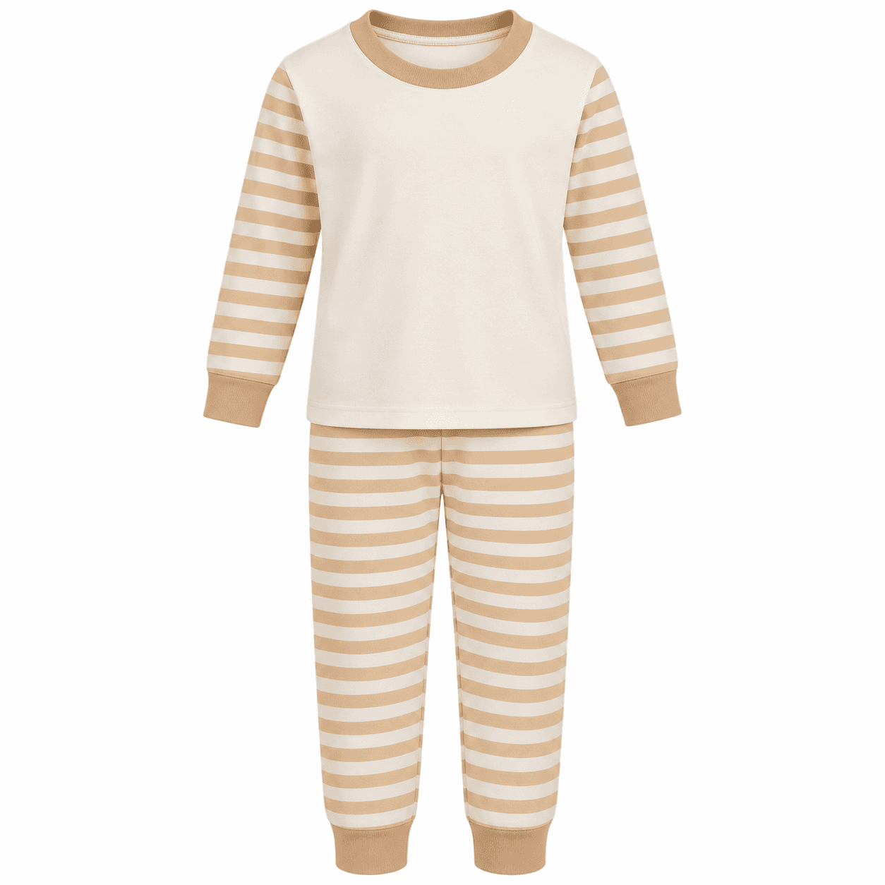 Light Beige Stripes Sublimation PJs – Adults
