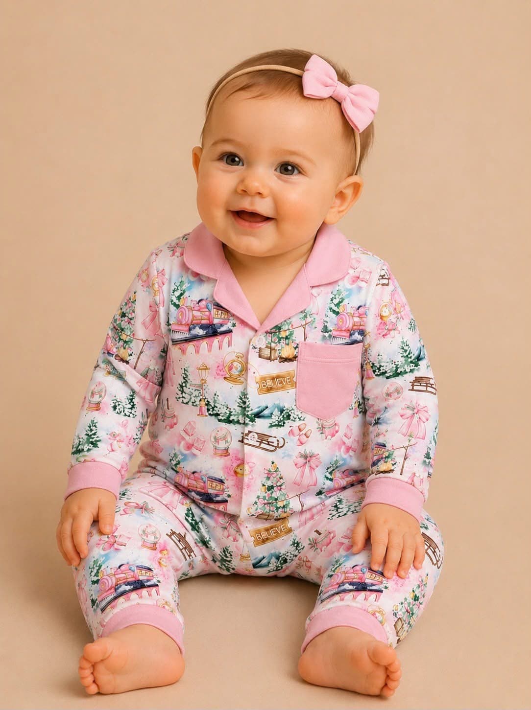 The Pink Express Collar Rompers – Kids