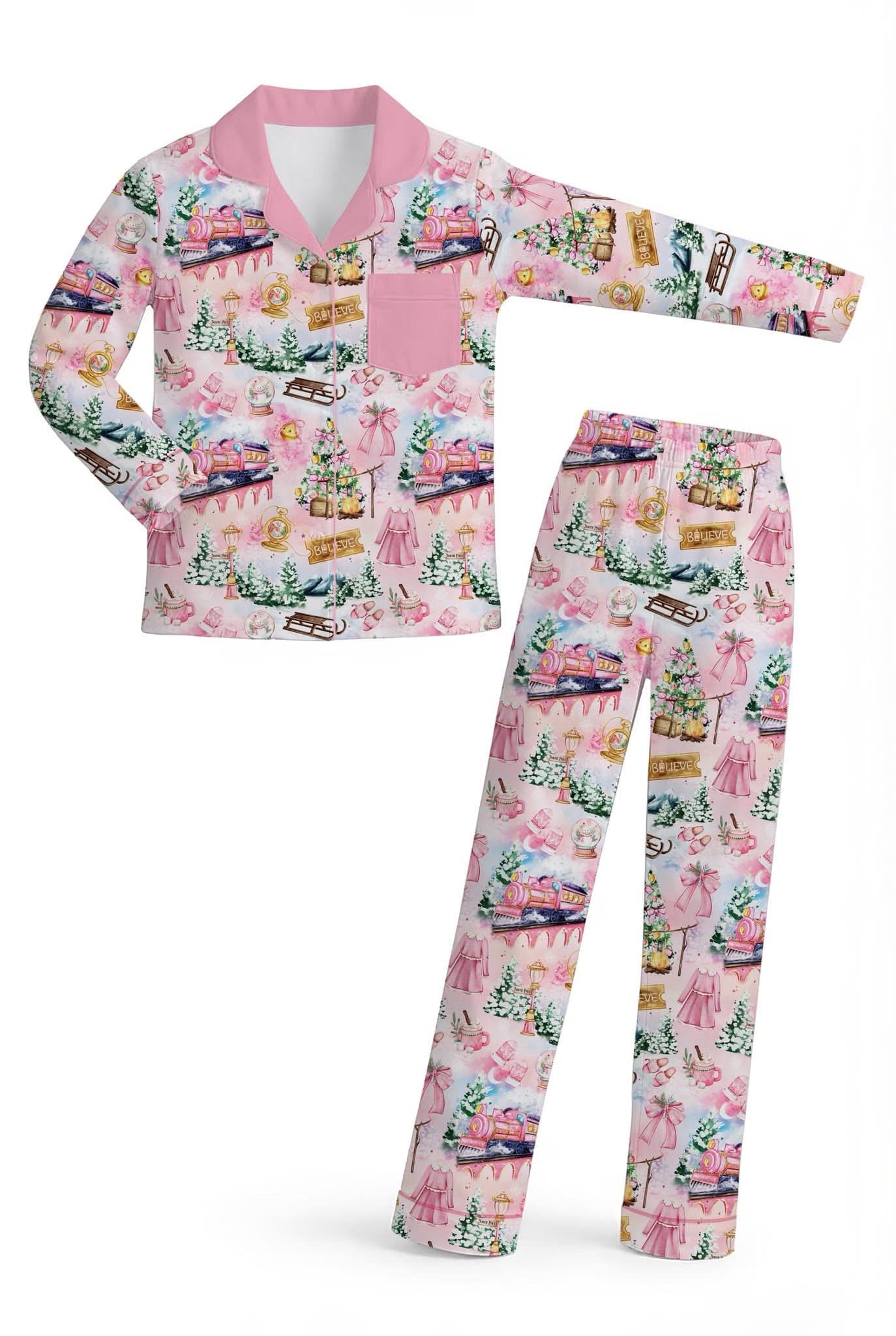 The Pink Express Collar PJs – Kids