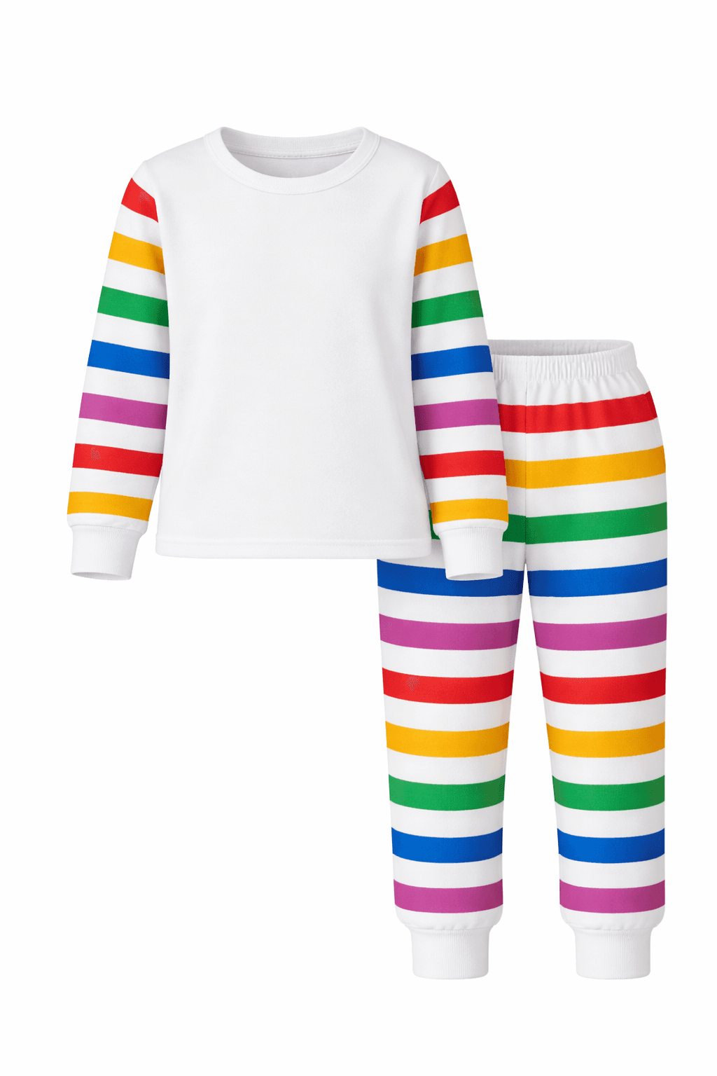 Rainbow Colourful Stripes Cotton PJs – Kids
